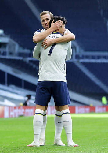 son-heungmin-of-tottenham-hotspur-celebrates-with-teammate-harry-kane-picture-id1294130910