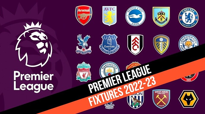 Premier League 2022:23 Fixtures