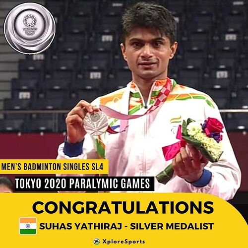 Suhas-Yathiraj-Badminton-Tokyo2020-Paralympics-Silver
