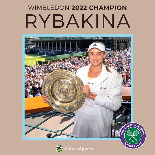Wimbledon 2022 Champion Rybakina