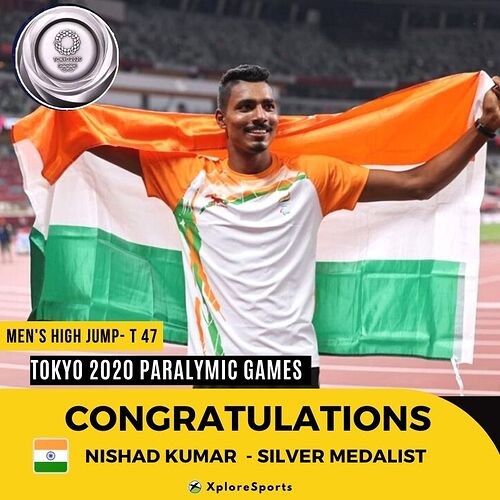 Nishad-Kumar-HJ-Tokyo2020-Paralympic Games-Silver
