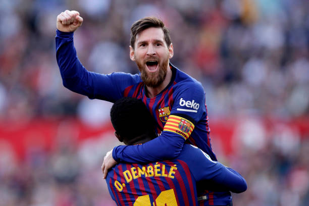 lionel-messi-of-fc-barcelona-celebrates-22-with-ousmane-dembele-of-fc-picture-id1126973156