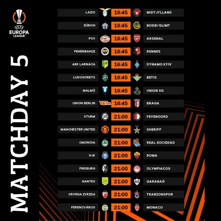 Today's europa deals league results