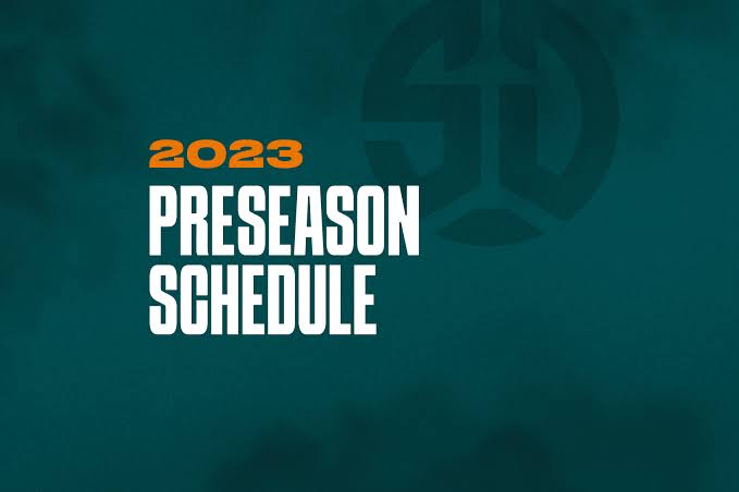 2023/24 Pre-Season Schedule